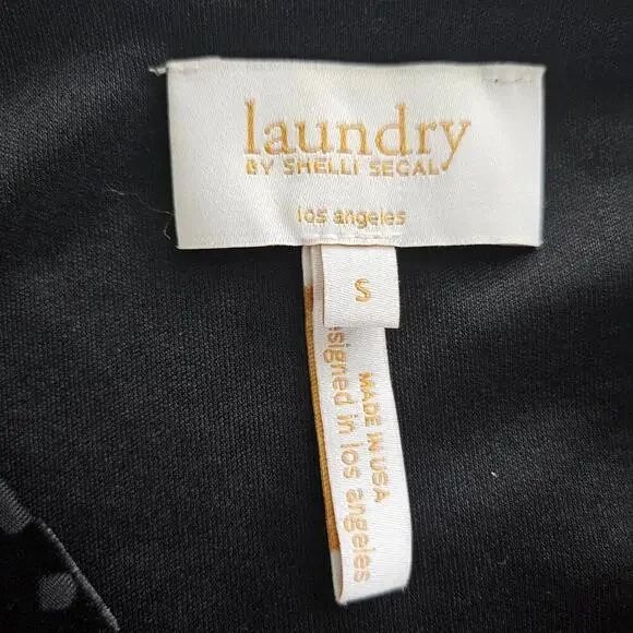 NWOT Laundry by Shelli Segal Black Burnout Velvet Cowl Neck Tank Top Small - Picture 4 of 9